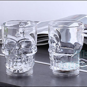 Ly Uống Bia Hình Đầu Lâu Có Đèn LED Dùng Cho Quán Bar