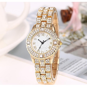 Đồng hồ thời trang nữ mặt và dây hợp kim đính đá quý cô sành điệu ZO48