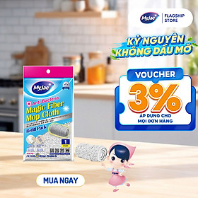 Bông Lau Thay Thế MyJae Đài Loan Sợi Fiber Cho Cây Lau Nhà Tự Vắt Kháng Khuẩn Và Cây Lau Nhà Phun Sương 33.5 x 10.5 cm
