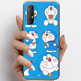 Ốp lưng cho Oppo Reno3, Reno3 Pro nhựa TPU mẫu Doraemon ham ăn