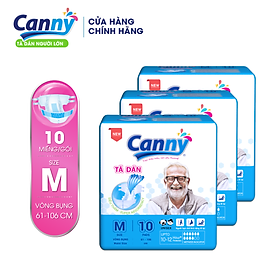 Combo 3 Tã Dán Người Lớn Canny Siêu Thấm M10, M/L (10 miếng)