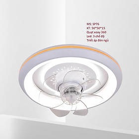Mua Quạt trần mâm sát trần Supervilighting QMAM-50W trang trí dùng cho phòng điều hoà  giường ngủ quạt Hàng nhập khẩu bảo hành 24 tháng