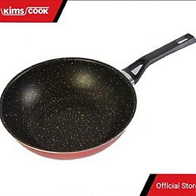 Chảo sâu Easy Cook hợp kim nhôm chống dính vân đá đáy từ KIMS COOK 24cm