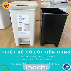 Mua Thùng Đựng Rác  Thùng Rác Nhựa Đạp Chân Có Lõi 20 Lít Nắp Đậy Chữ Nhật Inochi Tiêu Chuẩn Xuất Nhật - Châu Âu - EU