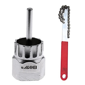 Bike Chain Tools Kit, Bicycle Sprocket Remover / Chain whip with Cassette / Rotor Freewheel Flywheel Lockring Removal Tool Pack