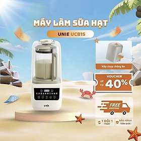 Mua  SP MỚI  Máy làm sữa hạt UNIE UCB15 dung tích 1.5L  nắp chụp giảm ồn 30%  10 chức năng nấu  lưỡi dao xay 8 cánh  hàng chính hãng bảo hành 12 tháng