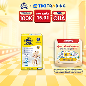 Tã dán em bé Siêu khô thoáng gói Jumbo Unidry G6X size XL-38 miếng