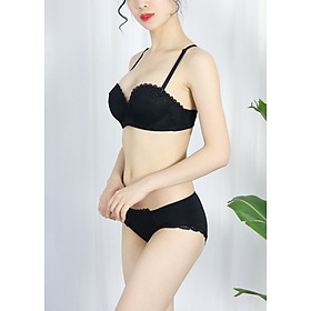 Bộ đồ lót đệm dày cài sau nâng đẩy ngực tạo khe có thể tháo rời dây