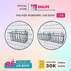 Mua Giỏ đựng Pegboard 10x20cm - Làm bằng thép que  bọc nhựa hiện đại - Phụ kiện bảng treo dụng cụ cơ khí