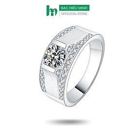 Nhẫn Nam Bạc Phong Cách Thượng Lưu Hột Đá Trắng Bạc Hiểu Minh NA582S
