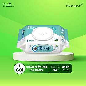 Giấy ướt Kleannara Applemint wet tissue cap 80 sheets( táo,nắp)