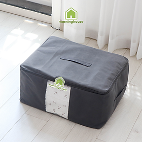 Túi đựng chăn màn Morning House màu xám- Sức chứa lớn , vải dày , đứng form gấp lại tiện lợi