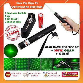 Mua ĐÈN PIN LAZER 303 SIÊU CHẤT - SÁNG CỰC XA - TẶNG KÈM PIN & CỦ SẠC