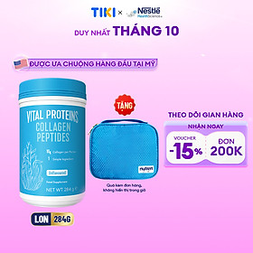 [Tặng Túi mỹ phẩm Nutren] 1 Lon Bột Uống Collagen Cao Cấp Hoa Kỳ Vital Proteins 284G