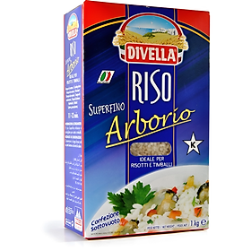 Gạo Ý Chuyên Làm Món Risotto, Súp Minestrone - RISO ARBORIO DIVELLA 1Kg