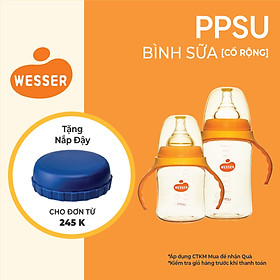 Bình sữa Cổ Rộng PPSU Wesser 180ml/260ml