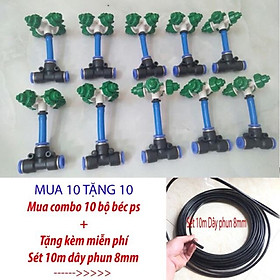 Mua Combo 10 bộ béc phun sương tặng 10m dây 8mm.