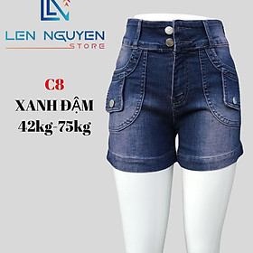 C8_Quần jean nữ, đùi, lưng cao, quần bò nữ dáng ôm, quần rin nữ có big size, cho 42kg đến 75kg,LEN