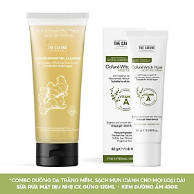 Combo Dưỡng Trắng Da Mặt, Sữa Rửa Mặt, Kem Dưỡng Ẩm Cafuné Witch Hazel The Cafuné Giúp Da Sáng Bóng Giảm Mụn 120gram