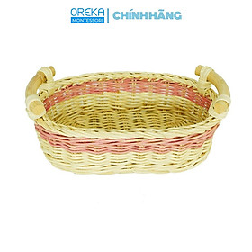 Mua Giỏ mây hồng có tay cầm hiệu Oreka Montessori - 0210520