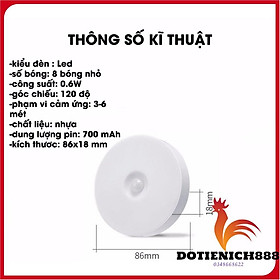 Mua Đèn led cảm ứng tích điện sạc pin tiện lợi  đèn ngủ cảm biến chuyển động thông minh giá rẻ