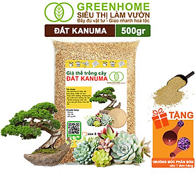 Đất Trồng Cây Kanuma Greenhome, Bao 500gr, Giá Thể Nhiều Khoáng Chất, Trồng Sen Đá, Bonsai