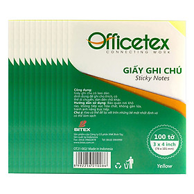 Lốc 12 Giấy Ghi Chú OFFICETEX (3 x 4 inch)