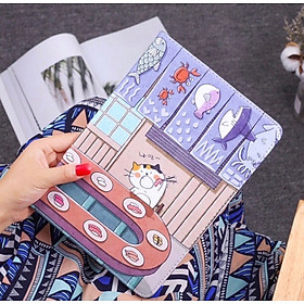 Bao da dành cho ipad mini 6 hoạt hình - Mèo ngồi bàn sushi