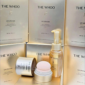Bộ Phấn Chống Nắng The Whoo UV Ultimate Anti Wrinkle Cushion Sun Balm SPF 50+/PA+++ Special Set