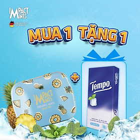 Kẹo Bạc Hà Không Đường Impact Mints 14g ( Tặng 1 gói Tempo)