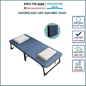 Mua Giường gấp - Giường xếp gọn khung thép sơn tĩnh điện cao cấp  chịu lực có đệm và bánh xe hỗ trợ gấp mở di chuyển - Hàng chính hãng