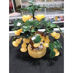 Mua Cây tài lộc hồ lô phong thủy đá ngọc hoàng long - Cao 32 cm