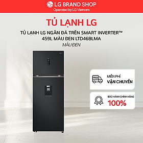 Tủ lạnh LG ngăn đá trên Smart Inverter 459L màu đen LTD46BLMA - Hàng Chính Hãng