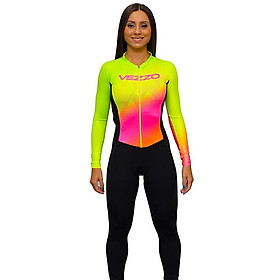 Bộ đồ đi xe đạp phụ nữ Triathlon Jumpsuit chặt chẽ chiếc xe đạp khỉ nhỏ đặt chiếc xe đạp chân tay dài chạy bộ đồ bơi Color: CL121 Size: XS