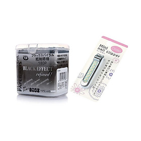 Combo hộp 180 tăm bông ngoáy tai thanh hoạt tính tặng kháng khuẩn bấm mong tay sắc bén hàng nội địa Nhật Bản