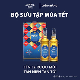 Bộ sản phẩm Rượu Whisky Imperial Blue TWIN 700ml