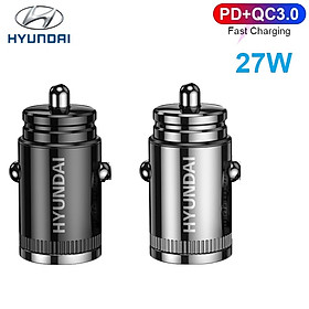 Mua Tẩu sạc nhanh ô tô Hyundai C13  tích hợp 2 cổng PD - Hỗ trợ sạc nhanh Quick Charge 3.0 - HÀNG NHẬP KHẨU