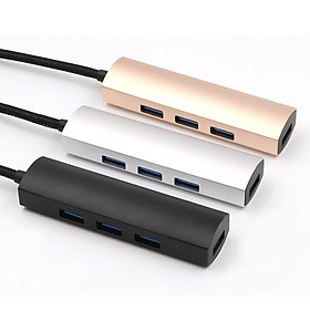 USB-C  to 4 Port USB 3.0 HUB Adapter Connector Converter