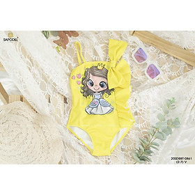 Bộ đồ bơi cho bé gái liền mảnh phối nơ họa tiết nàng tiên cá dễ thương size 10-20kg hàng thiết kế cao cấp