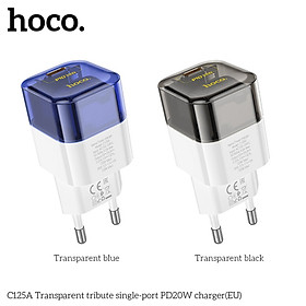 Cốc Sạc Nhanh Dành Cho Hoco Pd20W Một Cổng Type-C C125A Trong Suốt Hàng Chính Hãng