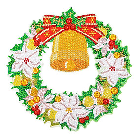 5D Diamond Paint Christmas Wreath DIY Round Garland Decoration Ornaments Set for Window Wall Door Decor Adults Children
