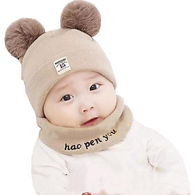 NÓN LEN KÈM KHĂN QUÀNG CỔ CHO BÉ ( 5 THÁNG ĐẾN 4 TUỔI )