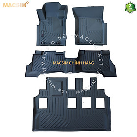Thảm lót sàn xe ô tô Mitsubishi Pajero Sport 2015-2023+(2 chốt ghế trái thẳng) Nhãn hiệu Macsim chất liệu nhựa TPE cao cấp màu đen