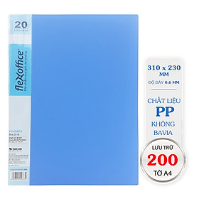 Bìa 20 lá A4 Thiên Long Flexoffice FO - DB01- Lưu trữ được 200 tờ A4