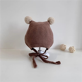 Mũ nón len quả bông cột dây đáng yêu cho bé ML258 Mimo Baby