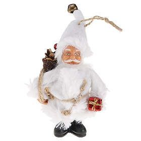 Christmas Santa Claus Doll Toy Xmas Tree Hanging Home Decor White