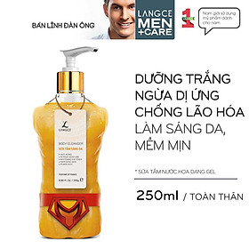 SỮA TẮM GEL 24K SÁNG DA DƯỠNG ẨM MỀM MỊN HƯƠNG NƯỚC HOA 250ml LANGCE dành cho Nam