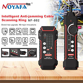 Mua Máy Test Cáp Mạng Noyafa NF-802 Test Cáp Mạng Cat5  Cat6  test POE  QC  NCV  Flash - Hàng Chính Hãng. NOYAFA Wire Tracker RJ11 RJ45 Tester Line Finder  Ethernet LAN Multifunction Anti-Interference Network Cable Tester for Network Maintenance Collation