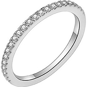 Bạc thật 100% Nhẫn bạc nữ phong cách cổ điển Đính Đá - Kèm hộp (NN.A17)
