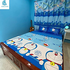 GA GỐI COTTON GIƯỜNG 1M6/1M8 HỌA TIẾT NGỘ NGHĨNH ĐÁNG YÊU DRAP BO CHUN KÈM 2 VỎ GỐI ĐẦU ATTENCO BEDDING